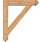 Ekena Millwork Traditional Arts and Crafts Smooth Bracket w/ Offset Brace, Western Red Cedar, 5 1/2"W x 26"D x 30"H BKT0604X26X30TRA03SWR - alternate 4